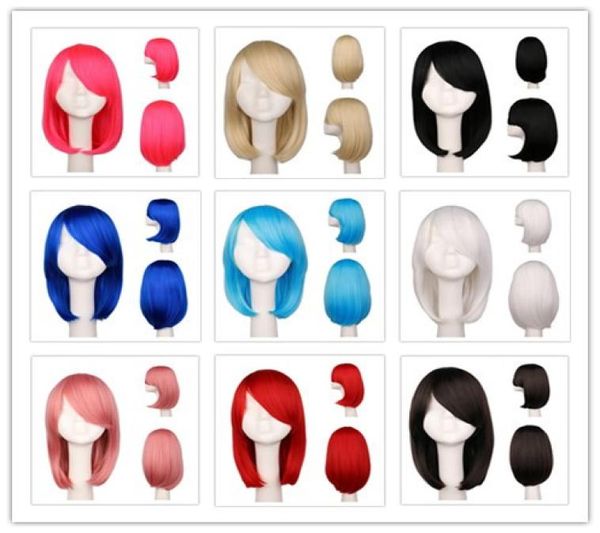 women girls bob straight cosplay wig costume party black white blue red pink 40 cm synthetic hair wigs9958131
women girls bob straight cosplay wig costume party black white blue red pink 40 cm synthetic hair wigs9958131