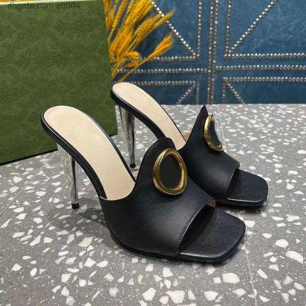 stiletto sandals mules decoration buckle metallic heel slippers 10cm 7cm summer heels slip-on open toe fashion women's luxury designers, Black
stiletto sandals mules decoration buckle metallic heel slippers 10cm 7cm summer heels slip-on open toe fashion women's luxury designers, Black