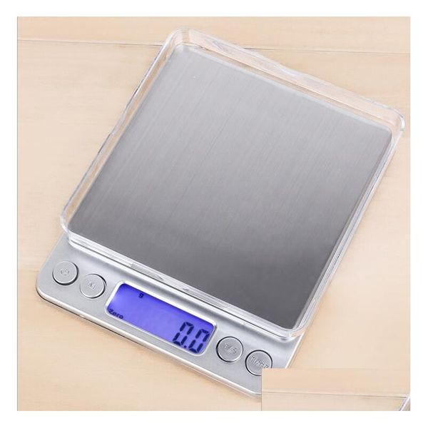Image of Weighing Scales Digital Electronic Scale Says 0.01G Pocket Weight Jewelry Kitchen Bakery Lcd Display 1Kg/2Kg/3Kg/0.1G 500G/0.01G Dro Dhton