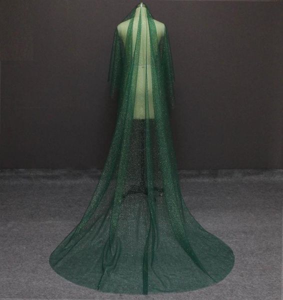 bridal veils shining long green wedding veil with gold dust glitters one layer 3 meters cathedral without comb voile mariage2235240, Black
bridal veils shining long green wedding veil with gold dust glitters one layer 3 meters cathedral without comb voile mariage2235240, Black