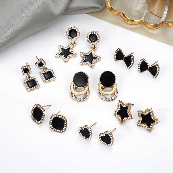 stud black crystal stud earrings jewelry for women men punk small fashion gold color round star square bow geometric earrings 2020 z0517, Golden;silver
stud black crystal stud earrings jewelry for women men punk small fashion gold color round star square bow geometric earrings 2020 z0517, Golden;silver