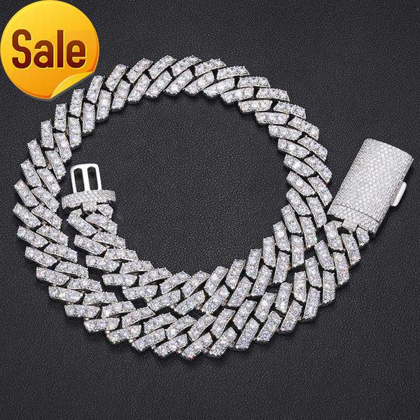 jewelry hip hop necklace 20mm gold plated brass 1 row aaaaa cz diamond iced out heavy cuban link chain for men, Silver
jewelry hip hop necklace 20mm gold plated brass 1 row aaaaa cz diamond iced out heavy cuban link chain for men, Silver