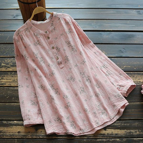 women's blouses shirts 6444 autumn blouse korea style loose floral print stand collar pullover long sleeve cotton shirt 230517, White
women's blouses shirts 6444 autumn blouse korea style loose floral print stand collar pullover long sleeve cotton shirt 230517, White
