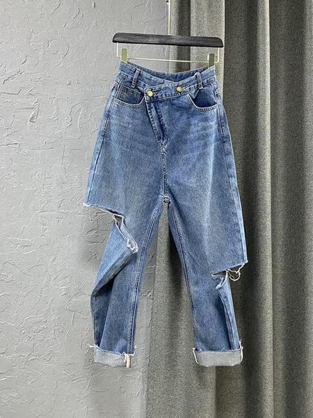 jeans jeans women's 2022 new fashion personality streetwear big hole exposed leg high waist harem jeans trousers summer, Blue
jeans jeans women's 2022 new fashion personality streetwear big hole exposed leg high waist harem jeans trousers summer, Blue
