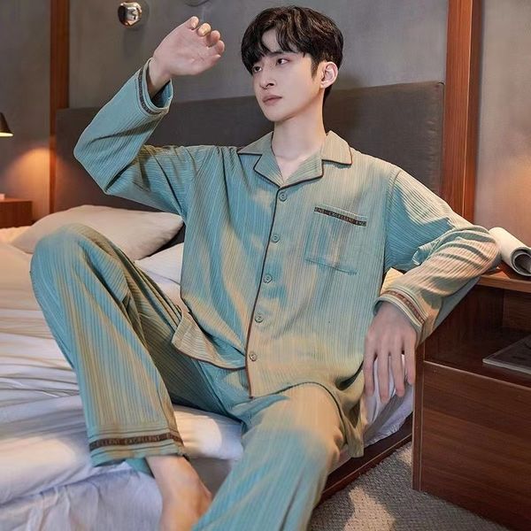 men's sleepwear men's pajama set long sleeve trousers 2 piece suit turn-down collar pyjamas male casual loungewear home clothes sl, Black;brown
men's sleepwear men's pajama set long sleeve trousers 2 piece suit turn-down collar pyjamas male casual loungewear home clothes sl, Black;brown