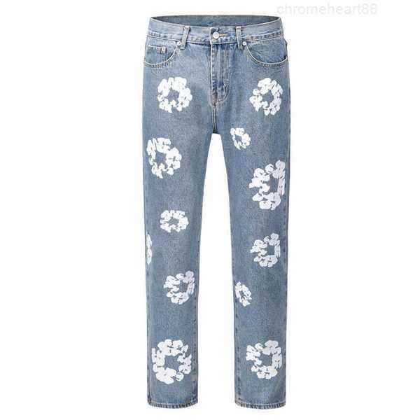 men's jeans high street denim tears style kapok washed straight fashion vintage loose pants, Blue
men's jeans high street denim tears style kapok washed straight fashion vintage loose pants, Blue