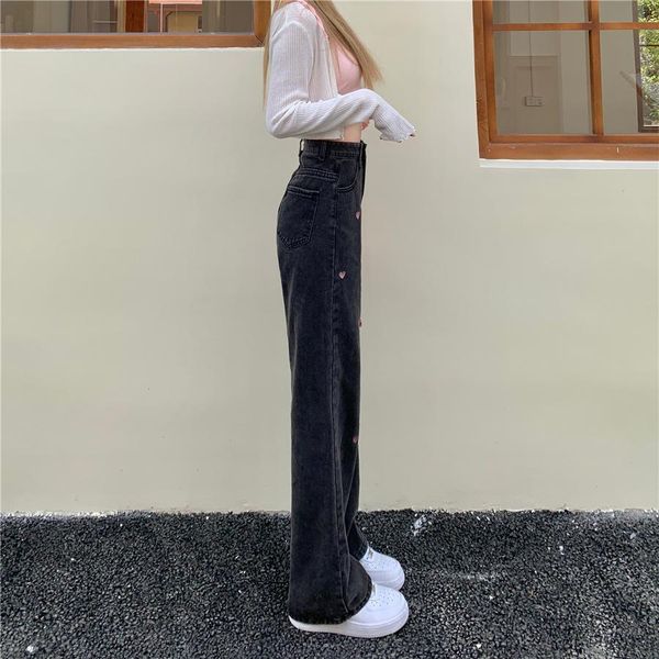jeans embroidered jeans autumn and winter new design sense high waist black wideleg pants niche straight trousers women's clothing, Blue
jeans embroidered jeans autumn and winter new design sense high waist black wideleg pants niche straight trousers women's clothing, Blue