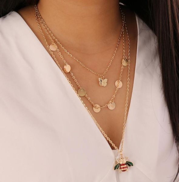 fashion women necklaces set butterfly bee crystal wafer pendant clavicle chain multilayer gold necklace birthday party jewelry4677940, Silver
fashion women necklaces set butterfly bee crystal wafer pendant clavicle chain multilayer gold necklace birthday party jewelry4677940, Silver