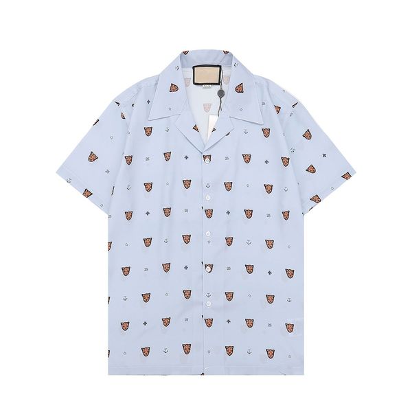 men's casual shirt designer leopard print short sleeve shirt fashion lapel single breasted casual trend street clothing luxury men', White;black
men's casual shirt designer leopard print short sleeve shirt fashion lapel single breasted casual trend street clothing luxury men', White;black