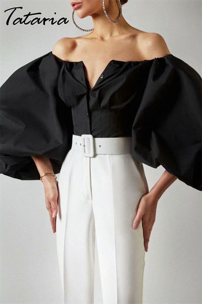 women's blouses shirts fashion puff sleeve off shoulder tunic summer elegant button down for smocked 230517, White
women's blouses shirts fashion puff sleeve off shoulder tunic summer elegant button down for smocked 230517, White