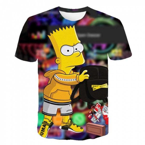 summer cartoon simpson series 3d digital printing casual short sleeve t-shirt style, White;black
summer cartoon simpson series 3d digital printing casual short sleeve t-shirt style, White;black