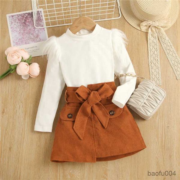 clothing sets 1-6y kid baby girl spring clothes set solid color plush trim long sleeve round neck pullover and skirt with belt r230518, White
clothing sets 1-6y kid baby girl spring clothes set solid color plush trim long sleeve round neck pullover and skirt with belt r230518, White
