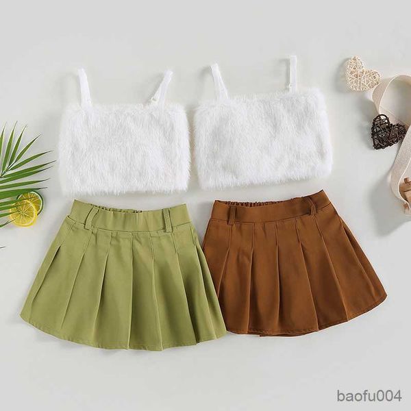 clothing sets summer girls clothing sets casual sleeveless plush camisole elastic mini pleated skirt baby clothes children kids outfits r230, White
clothing sets summer girls clothing sets casual sleeveless plush camisole elastic mini pleated skirt baby clothes children kids outfits r230, White