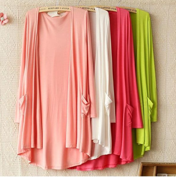 women's blouses shirts korean casual long modal sweater cardigan soft comfortable strong simple solid loose thin 230517, White
women's blouses shirts korean casual long modal sweater cardigan soft comfortable strong simple solid loose thin 230517, White