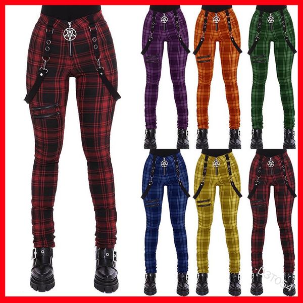 capris 2021 fashion gothic plaid strap pants for women high waist punk zipper design casual tight long pants hip hop streetwear trouser, Black;white
capris 2021 fashion gothic plaid strap pants for women high waist punk zipper design casual tight long pants hip hop streetwear trouser, Black;white
