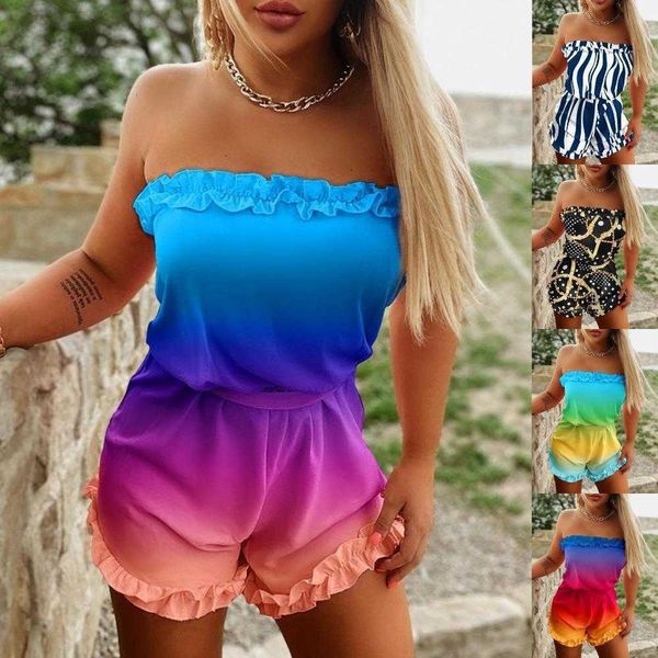 womens spring and summer style romper print fashion tube lace jumpsuit women, Black;white
womens spring and summer style romper print fashion tube lace jumpsuit women, Black;white