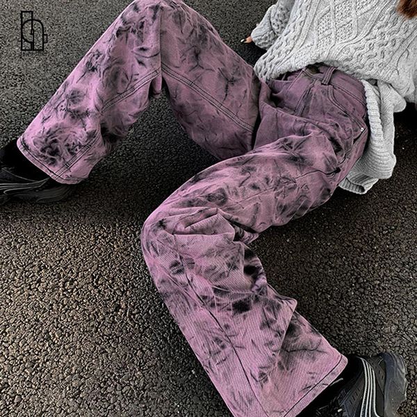jeans purple tiedye jeans women spring and autumn fashion street personality loose drape straight denim trousers, Blue
jeans purple tiedye jeans women spring and autumn fashion street personality loose drape straight denim trousers, Blue