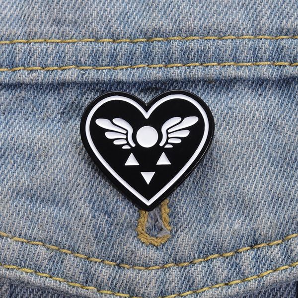 game black love heart enamel pin delta rune symbol brooch role playing game pin lapel backpack badge for fans friend, Blue
game black love heart enamel pin delta rune symbol brooch role playing game pin lapel backpack badge for fans friend, Blue