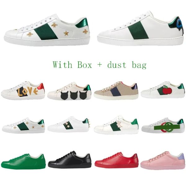 2022 fashion men low sneaker casual white shoes genuine leather ace embroidery stripes shoe walking mens sports trainers gg''sneak, Black
2022 fashion men low sneaker casual white shoes genuine leather ace embroidery stripes shoe walking mens sports trainers gg''sneak, Black