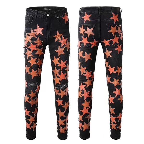 black ripped jeans miri designer motorcycle trendy ripped patchwork hole size 30-40 streetwear all year round slim legged 39 a1eq, Blue
black ripped jeans miri designer motorcycle trendy ripped patchwork hole size 30-40 streetwear all year round slim legged 39 a1eq, Blue