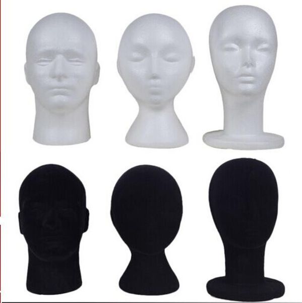 styrofoam and velvet mannequin head hat wig holder black or white stand display female male head1785910
styrofoam and velvet mannequin head hat wig holder black or white stand display female male head1785910