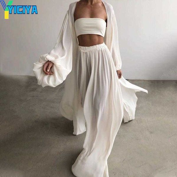 yiciya pants spring soft women three piece set fashion wrap cardigan and high waist pants suit female casual simple tracksuits homewear, White
yiciya pants spring soft women three piece set fashion wrap cardigan and high waist pants suit female casual simple tracksuits homewear, White
