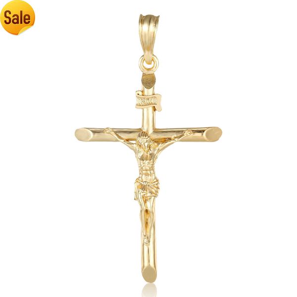 elfic fashion jewelry necklace christian pendant 14k gold plating cross pendant, Silver
elfic fashion jewelry necklace christian pendant 14k gold plating cross pendant, Silver