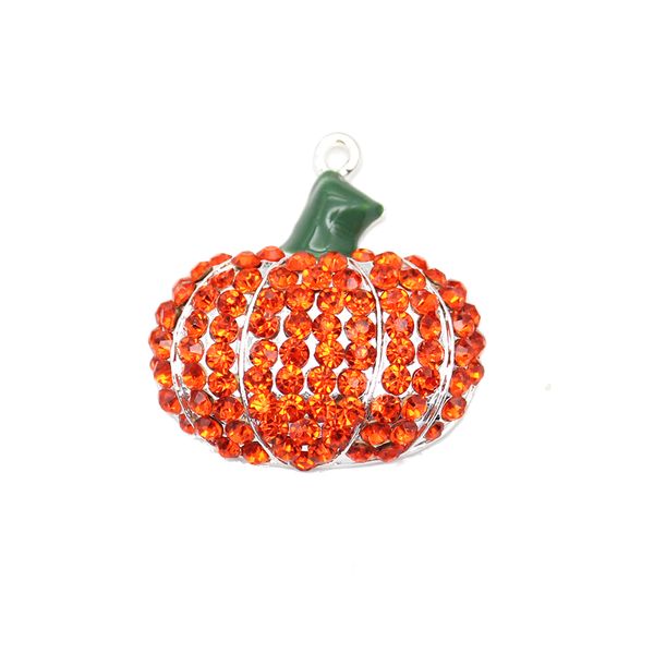 10pcs/lot crystal orange pumpkin shape pendant rhinestone halloween holiday charm pendants for necklace, Silver
10pcs/lot crystal orange pumpkin shape pendant rhinestone halloween holiday charm pendants for necklace, Silver