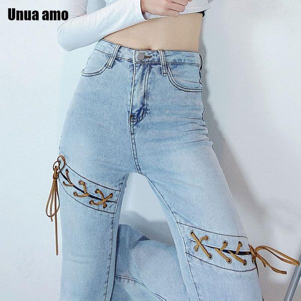 jeans laceup flared pants women's high waist jeans streetwear gothic denim long trousers women spring summer clothes 2023 new, Blue
jeans laceup flared pants women's high waist jeans streetwear gothic denim long trousers women spring summer clothes 2023 new, Blue