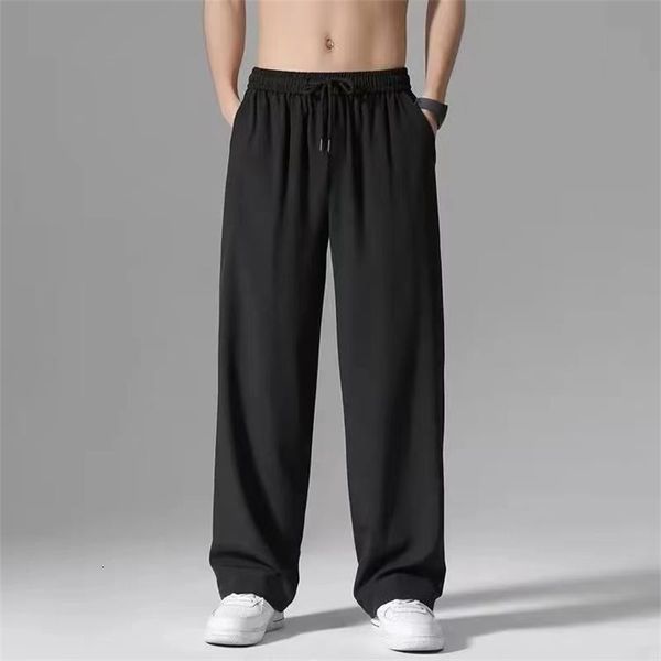 men's pants 2023 ice silk men joggers sweatpants male y2k streetwear sportswear jogging gym trousers oversized baggy wide leg straight, Black
men's pants 2023 ice silk men joggers sweatpants male y2k streetwear sportswear jogging gym trousers oversized baggy wide leg straight, Black