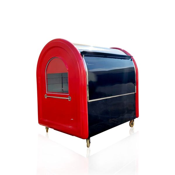 ce double service windows mini food truck trailer cart street