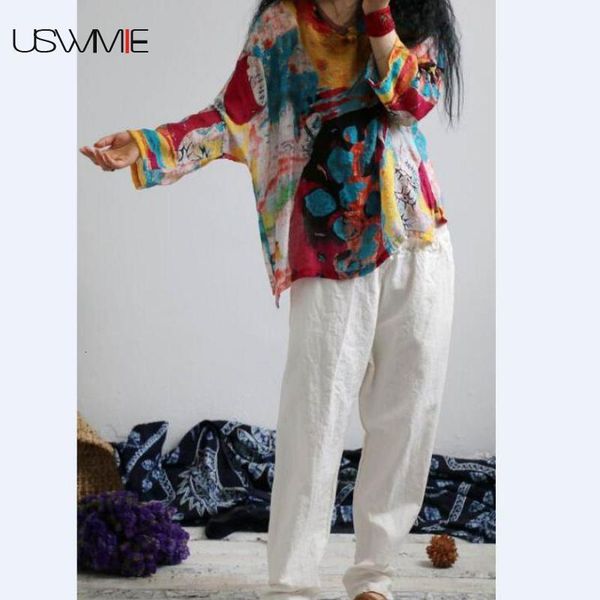 women's blouses shirts uswmie summer vintage art ventilate thin cool vneck loose women long sleeve print bandhnu comfort plus size pul, White
women's blouses shirts uswmie summer vintage art ventilate thin cool vneck loose women long sleeve print bandhnu comfort plus size pul, White