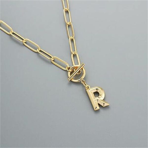 new european and american 26 english letter pendant necklace women's stainless steel thick ot buckle necklace birthday jewelry gift ae7, Silver
new european and american 26 english letter pendant necklace women's stainless steel thick ot buckle necklace birthday jewelry gift ae7, Silver