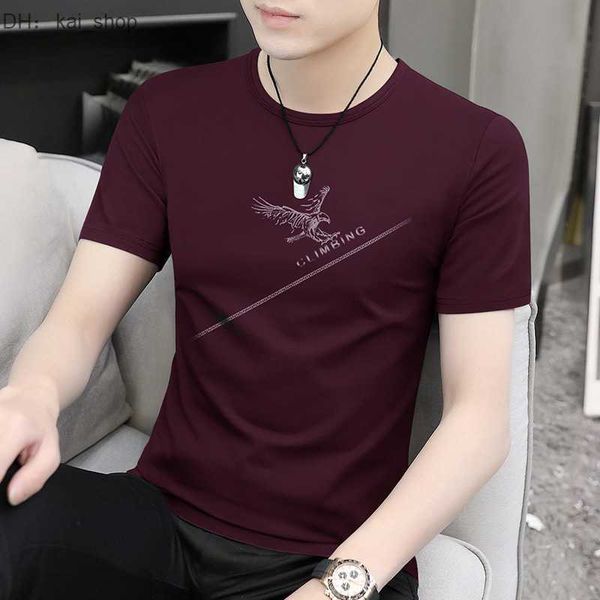 new modal ice silk short sleeve summer fashion brand round neck feel quick dry 51, White;black
new modal ice silk short sleeve summer fashion brand round neck feel quick dry 51, White;black