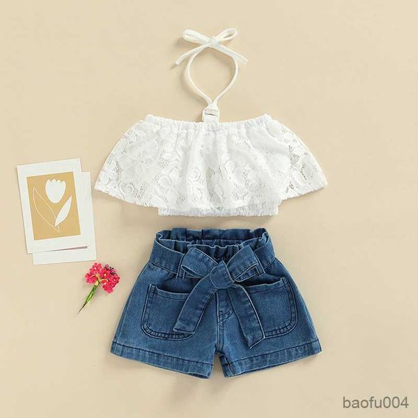 clothing sets girls clothing sets summer kids clothes lace crochet halter neck t-shirtandbelt denim shorts children clothing r230518, White
clothing sets girls clothing sets summer kids clothes lace crochet halter neck t-shirtandbelt denim shorts children clothing r230518, White