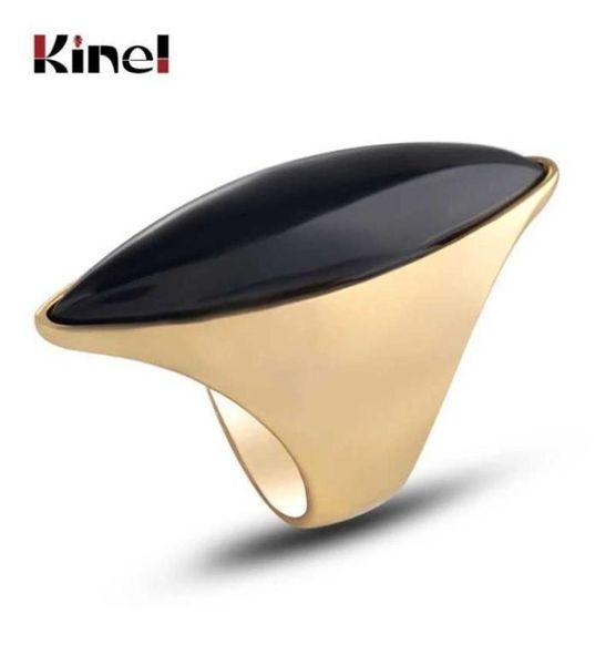 kinel black stone big ring for women luxury gold color engagement party rings fashion jewelry gift 2020 new q07082903673, Silver
kinel black stone big ring for women luxury gold color engagement party rings fashion jewelry gift 2020 new q07082903673, Silver