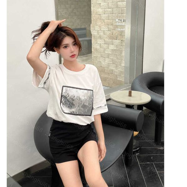 23ss tee womens t-shirt womens designer clothing round neck pure cotton heavy sequin embroidered short sleeve t-shirt womens clothes a1, White
23ss tee womens t-shirt womens designer clothing round neck pure cotton heavy sequin embroidered short sleeve t-shirt womens clothes a1, White