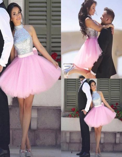 new halter high neck sequined short homecoming dresses 2018 pink tulle puffy skirt mini cocktail party gowns for girls ba78311231738, Blue;pink
new halter high neck sequined short homecoming dresses 2018 pink tulle puffy skirt mini cocktail party gowns for girls ba78311231738, Blue;pink