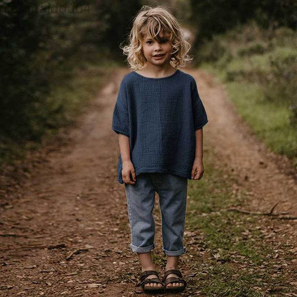t-shirts 100% gauze cotton boys and girls summer t-shirt retro new baby kids casual loose airy comfortable children's clothing tz172 a, Blue
t-shirts 100% gauze cotton boys and girls summer t-shirt retro new baby kids casual loose airy comfortable children's clothing tz172 a, Blue
