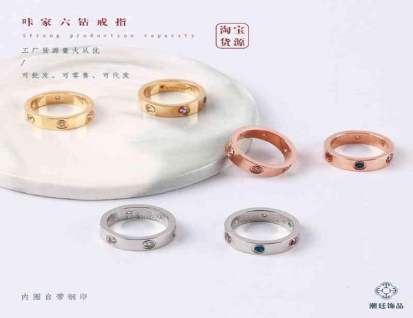 kajia 6 diamond ring color love titanium steel electroplating 18k gold tide style8999950, Silver
kajia 6 diamond ring color love titanium steel electroplating 18k gold tide style8999950, Silver