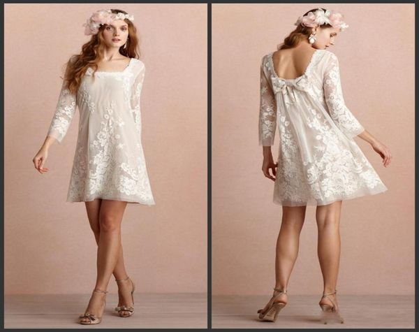 2019 new mini short wedding dresses square neckline long sleeves backless wedding dress appliqued lace beach bridal gowns 5528408916, White
2019 new mini short wedding dresses square neckline long sleeves backless wedding dress appliqued lace beach bridal gowns 5528408916, White