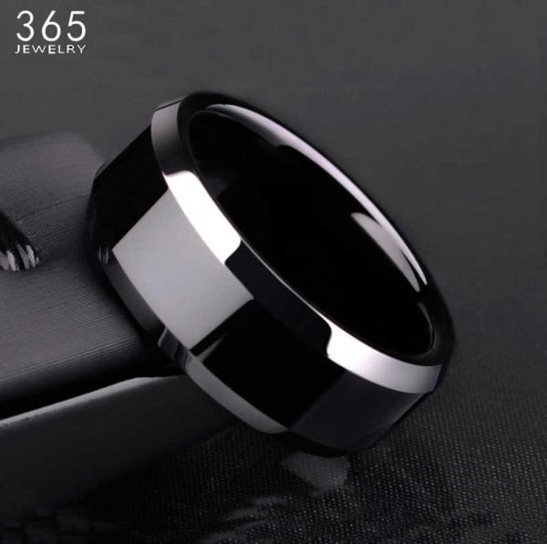 new design 8mm width black titanium stainless ring for women men couple ring wedding jewelry q07082321443, Silver
new design 8mm width black titanium stainless ring for women men couple ring wedding jewelry q07082321443, Silver