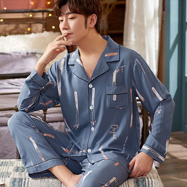 men's sleepwear men pajama sets spring autumn nightwear turn-down collar sleepwear long sleeve pants 2pcs suit male home clothes 230518, Black;brown
men's sleepwear men pajama sets spring autumn nightwear turn-down collar sleepwear long sleeve pants 2pcs suit male home clothes 230518, Black;brown