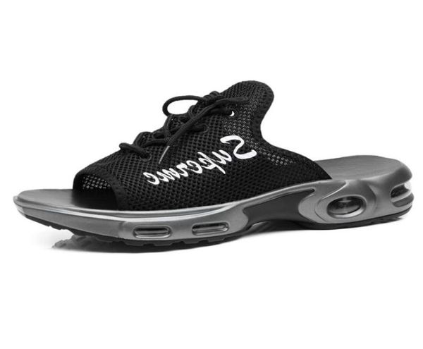 air cushion slippers men vacation wearproof antiskid slipper with soft sole mesh slipper hollow shoes for summer lace up slippers 6369433, Black
air cushion slippers men vacation wearproof antiskid slipper with soft sole mesh slipper hollow shoes for summer lace up slippers 6369433, Black