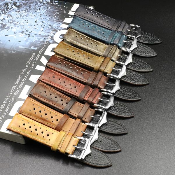 watch bands 18mm 20mm 22mm 24mm handmade genuine leather watch strap vintage black blue brown green watchbands men's watch band 230518, Black;brown
watch bands 18mm 20mm 22mm 24mm handmade genuine leather watch strap vintage black blue brown green watchbands men's watch band 230518, Black;brown
