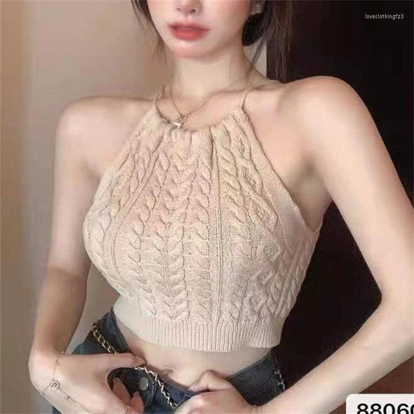 women's t shirts 2023 sweater women's hollow-out short lace-up halterneck knitted vest outer wear bottoming round neck, White
women's t shirts 2023 sweater women's hollow-out short lace-up halterneck knitted vest outer wear bottoming round neck, White