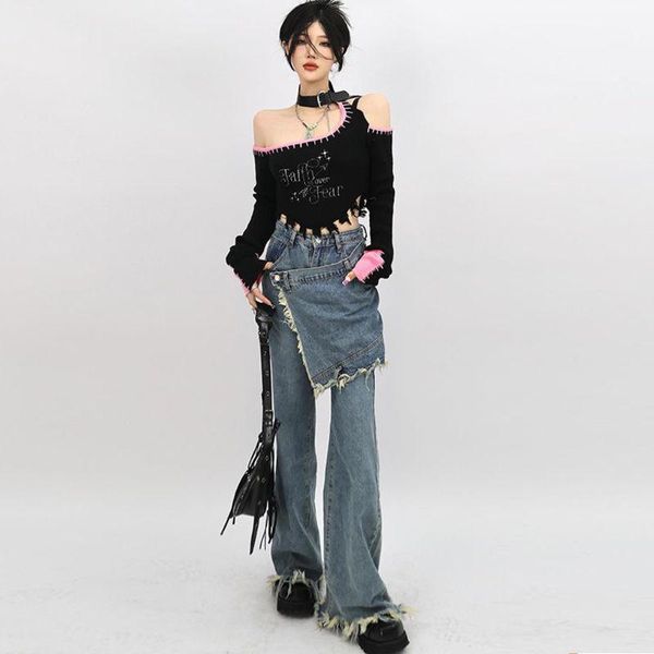 jeans street style jeans women 2022 new spring autumn fashion full length low flare pants irregular girls jeans euroamerica style, Blue
jeans street style jeans women 2022 new spring autumn fashion full length low flare pants irregular girls jeans euroamerica style, Blue