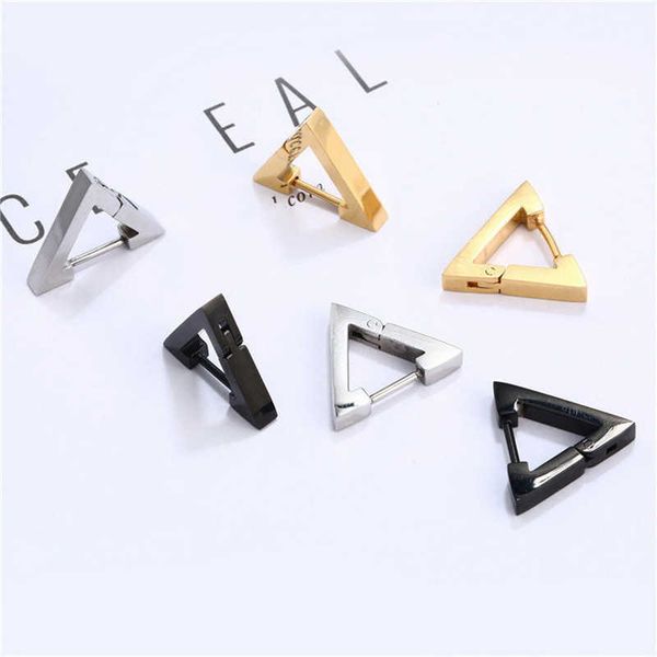 stud rinhoo 1 pcs triangle punk rock earrings stainless steel women men stud earring pierced pushback ear plug jewelry gift z0517, Golden;silver
stud rinhoo 1 pcs triangle punk rock earrings stainless steel women men stud earring pierced pushback ear plug jewelry gift z0517, Golden;silver