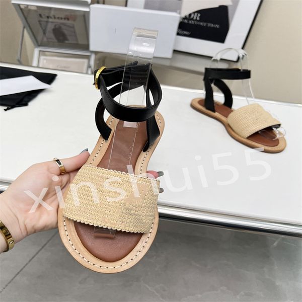 premium designer genuine leather dress shoes comfortable straw-woven flat roman sandals, Black
premium designer genuine leather dress shoes comfortable straw-woven flat roman sandals, Black