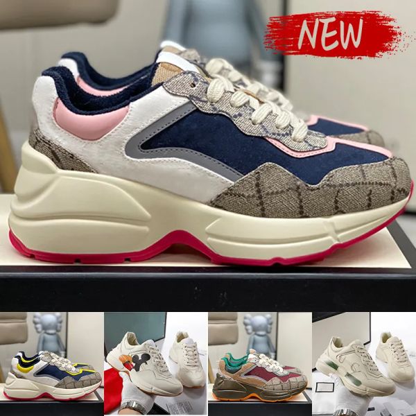 designer sneaker rhyton casual shoes mens leather printed chunky trainer fashion men women platform sneakers mouse red t gg''sneak, Black
designer sneaker rhyton casual shoes mens leather printed chunky trainer fashion men women platform sneakers mouse red t gg''sneak, Black